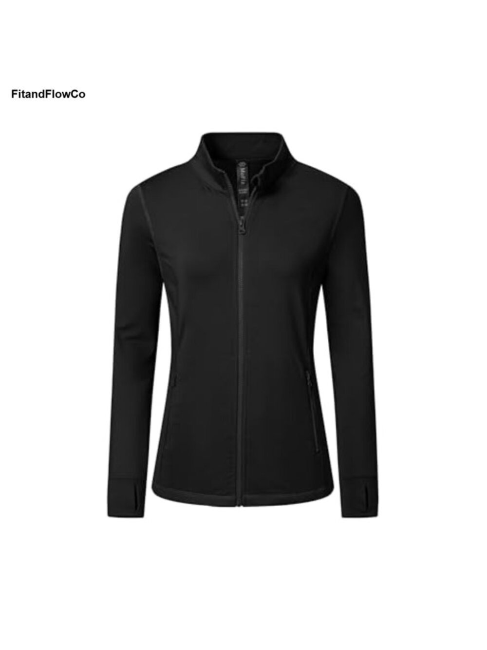Women's Athletic Running Jacket UPF 50+ Fleece Lined Full Zip Workout Top